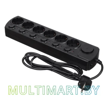 Сетевой фильтр IPPON BK-212-SW (черный)